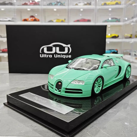 [Ultra Unique] 1:18 Bugatti 2005 Veyron Blue Model Car Resin