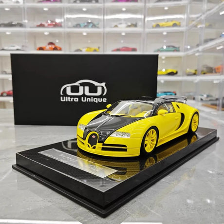 [Ultra Unique] 1:18 Bugatti 2005 Veyron Yellow Model Car Resin