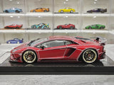 [Ultra Unique] 1:18 Lamborghini 2015 Aventador LP750-4 SV punainen pienoismalli Hartsi