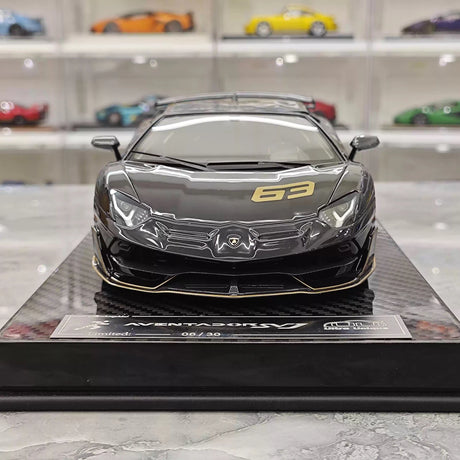 Ultra Unique Lamborghini 2019 Aventador SVJ zwart 1:18 – Collectible resin Model resin