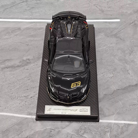 Ultra Unique Lamborghini 2019 Aventador SVJ zwart 1:18 – Collectible resin Model resin