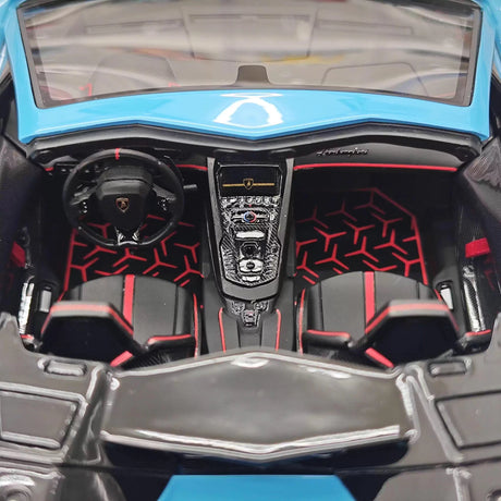 Ultra Unique Lamborghini 2019 Aventador SVJ Cyan 1:18 – Verzamelbare Resin Modelresin Hars