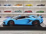 Ultra Unique Lamborghini 2019 Aventador SVJ Cyan 1:18 – Verzamelbare Resin Modelresin Hars