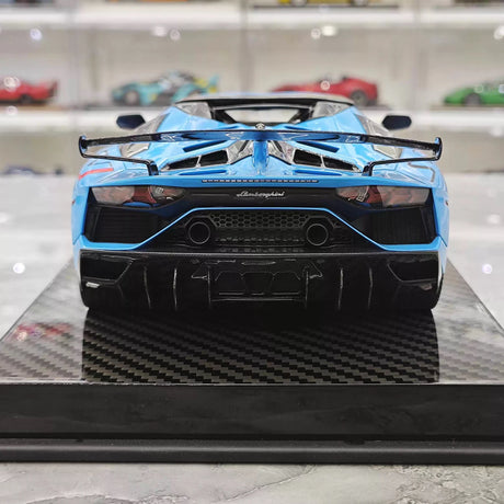 Ultra Unique Lamborghini 2019 Aventador SVJ Cyan 1:18 – Verzamelbare Resin Modelresin Hars