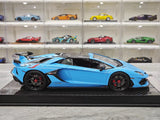 Ultra Unique Lamborghini 2019 Aventador SVJ Cyan 1:18 – Verzamelbare Resin Modelresin Hars