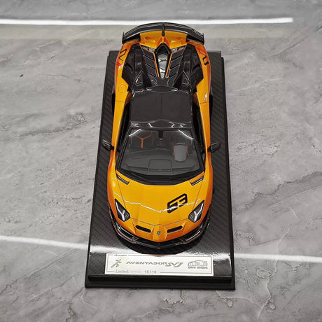 Ultra Unique Lamborghini 2019 Aventador SVJ oranje 1:18 – Collectible resin Model resin