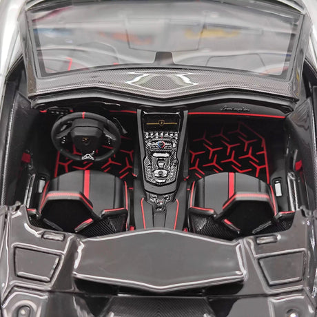 Ultra Unique Lamborghini 2019 Aventador SVJ Silver 1:18 – Verzamelbare resin modelresin resin