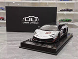 Ultra Unique Lamborghini 2019 Aventador SVJ Silver 1:18 – Verzamelbare resin modelresin resin