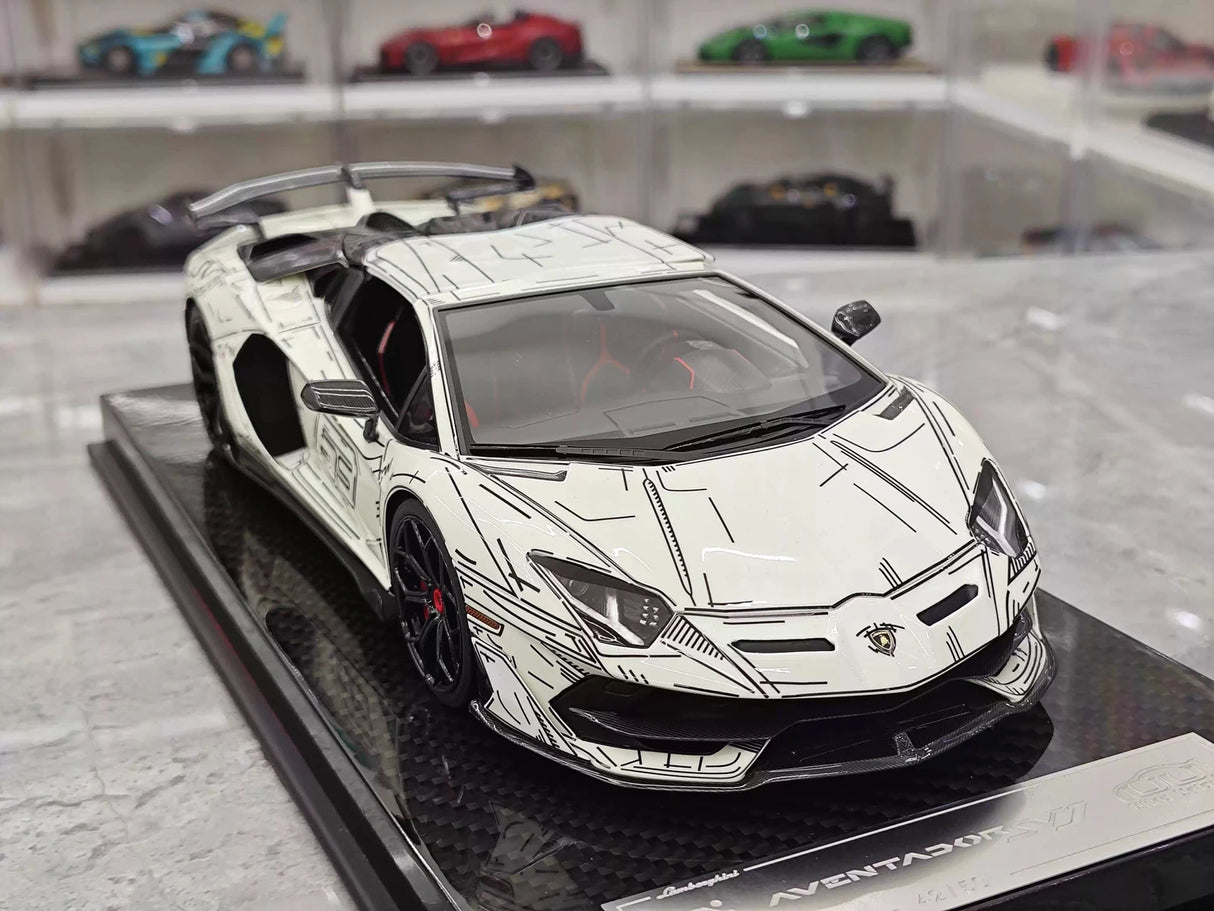 Ultra Unique Lamborghini 2019 Aventador SVJ Sketch 1:18 – Collectible resin Model resin