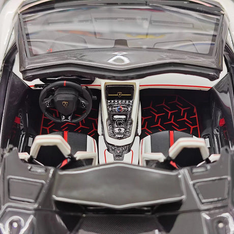 Ultra Unique Lamborghini 2019 Aventador SVJ wit 1:18 – Collectible resin Model resin