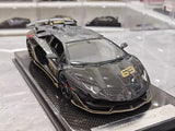 [Ultra Unique] 1:18 Lamborghini 2019 Aventador SVJ Coupe Black Model Car Resin
