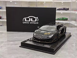 [Ultra Unique] 1:18 Lamborghini 2019 Aventador SVJ Coupe Black Model Car Resin