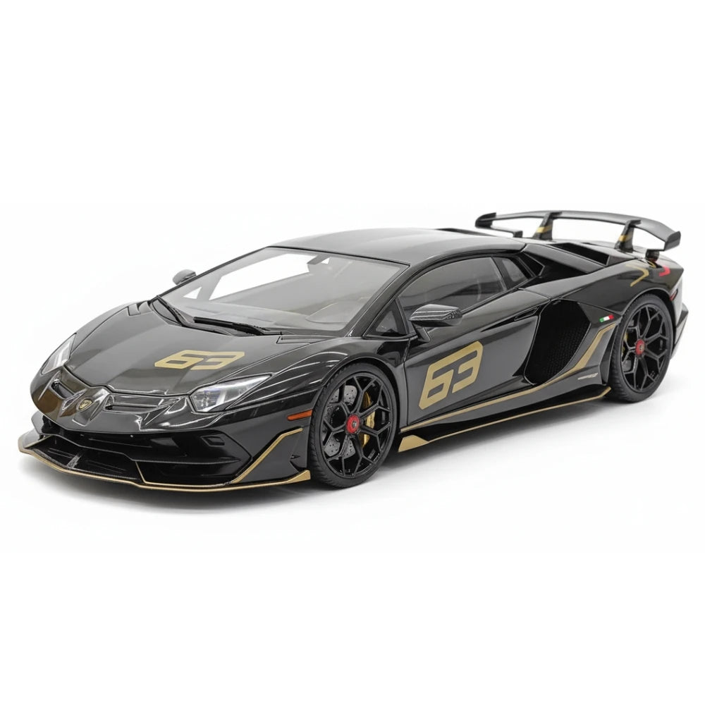 [Ultra Unique] 1:18 Lamborghini 2019 Aventador SVJ Coupe noir voiture miniature Resin