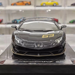 [Ultra Unique] 1:18 Lamborghini 2019 Aventador SVJ Coupe noir voiture miniature Resin