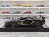 [Ultra Unique] 1:18 Lamborghini 2019 Aventador SVJ Coupe Black Model Car Resin