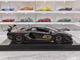 [Ultra Unique] 1:18 Lamborghini 2019 Aventador SVJ Coupe Black Model Car Resin