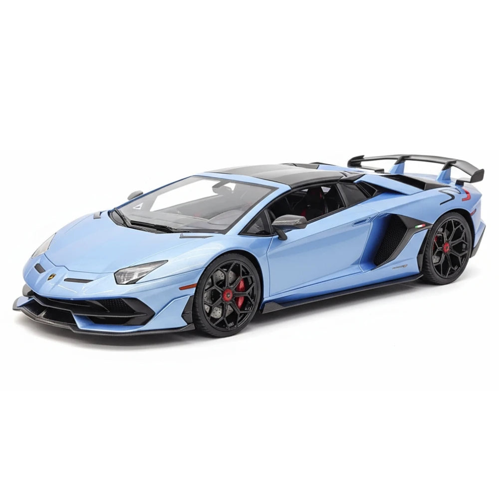 [Ultra Unique] 1:18 Lamborghini 2019 Aventador SVJ Coupe blu modellino di auto resina