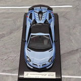 [Ultra Unique] 1:18 Lamborghini 2019 Aventador SVJ Coupe Blue Model Car Resin