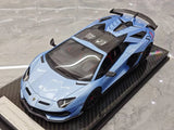 [Ultra Unique] 1:18 Lamborghini 2019 Aventador SVJ Coupe Blue Model Car Resin