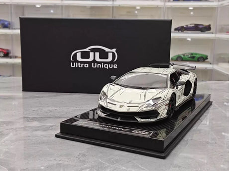 [Ultra Unique] 1:18 Lamborghini 2019 Aventador SVJ Coupe Sketch Model Car Resin
