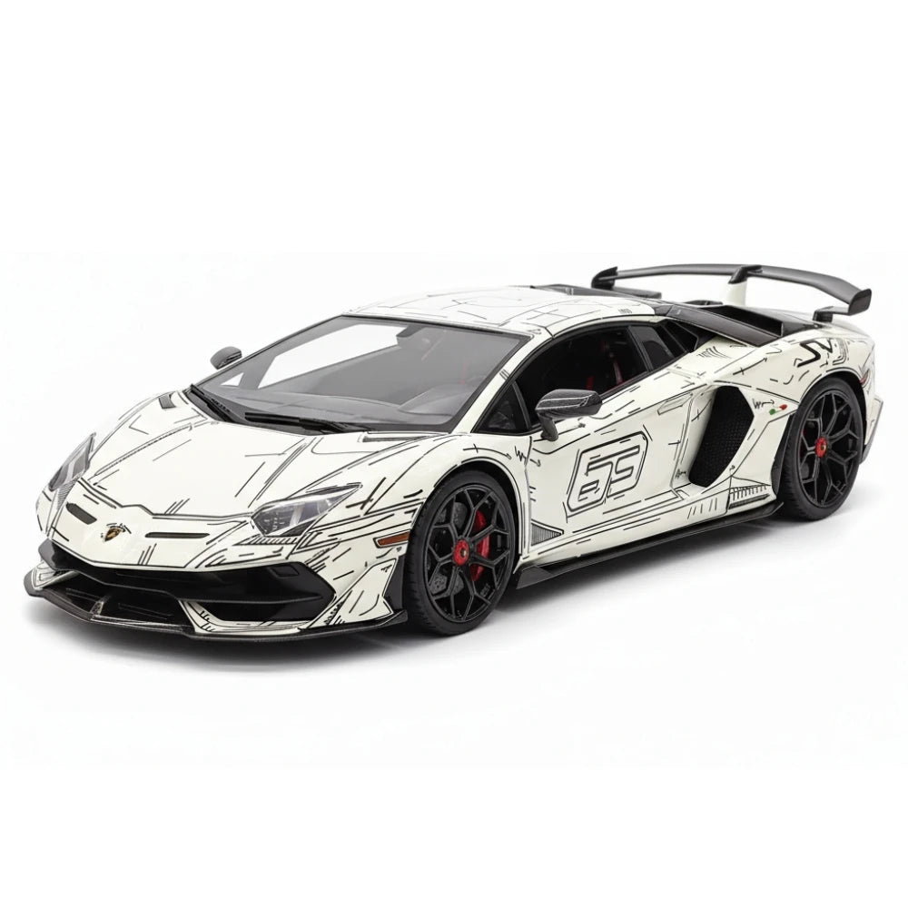 [Ultra Unique] 1:18 Lamborghini 2019 Aventador SVJ Coupe Sketch pienoismalli Hartsi