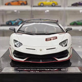 [Ultra Unique] 1:18 Lamborghini 2019 Aventador SVJ Coupe vit modellbil harts