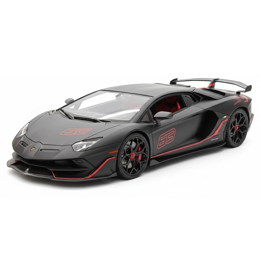 [Ultra Unique] 1:18 Lamborghini 2019 Aventador SVJ Roadster Black Model Car Resin