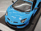 [Ultra Unique] 1:18 Lamborghini 2019 Aventador SVJ Roadster Blue Model Car Resin