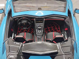 [Ultra Unique] 1:18 Lamborghini 2019 Aventador SVJ Roadster Blue Model Car Resin