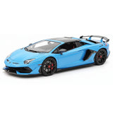 [Ultra Unique] 1:18 Lamborghini 2019 Aventador SVJ Roadster Blue Model Car Resin