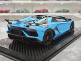 [Ultra Unique] 1:18 Lamborghini 2019 Aventador SVJ Roadster Blue Model Car Resin