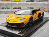 [Ultra Unique] 1:18 Lamborghini 2019 Aventador SVJ Roadster Orange Model Car Resin