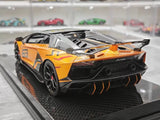 [Ultra Unique] 1:18 Lamborghini 2019 Aventador SVJ Roadster Orange Model Car Resin