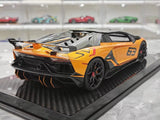 [Ultra Unique] 1:18 Lamborghini 2019 Aventador SVJ Roadster Orange Model Car Resin