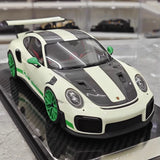 [Ultra Unique] 1:18 Porsche 2018 911 GT2 RS Weissach confezione verde modellino di auto resina