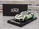 [Ultra Unique] 1:18 Porsche 2018 911 GT2 RS Weissach confezione verde modellino di auto resina