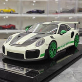 [Ultra Unique] 1:18 Porsche 2018 911 GT2 RS Weissach confezione verde modellino di auto resina