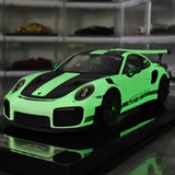 [Ultra Unique] 1:18 Porsche 2018 911 GT2 RS Weissach confezione verde modellino di auto resina