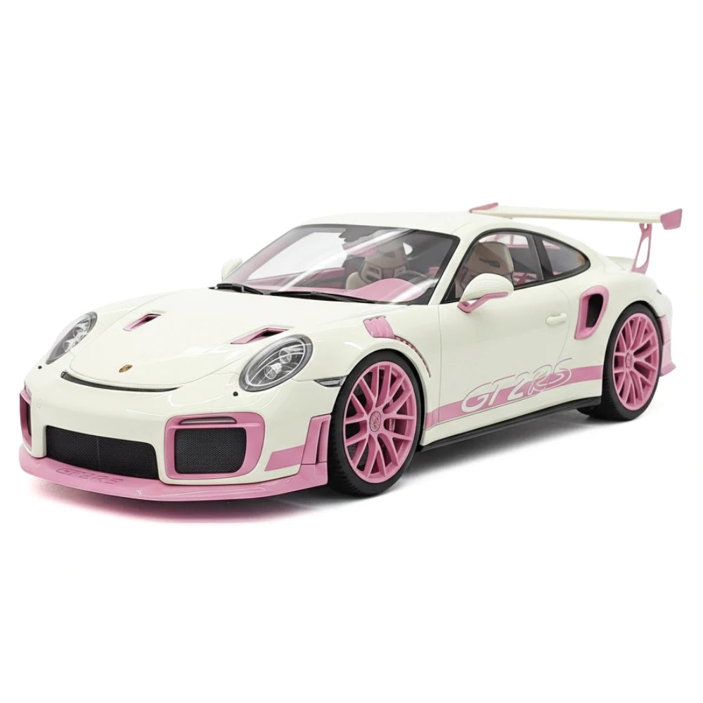[Ultra Unique] 1:18 Porsche 2018 911 GT2 RS Weissach Package rose voiture miniature Resin
