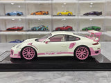 [Ultra Unique] 1:18 Porsche 2018 911 GT2 RS Weissach confezione rosa modellino di auto resina