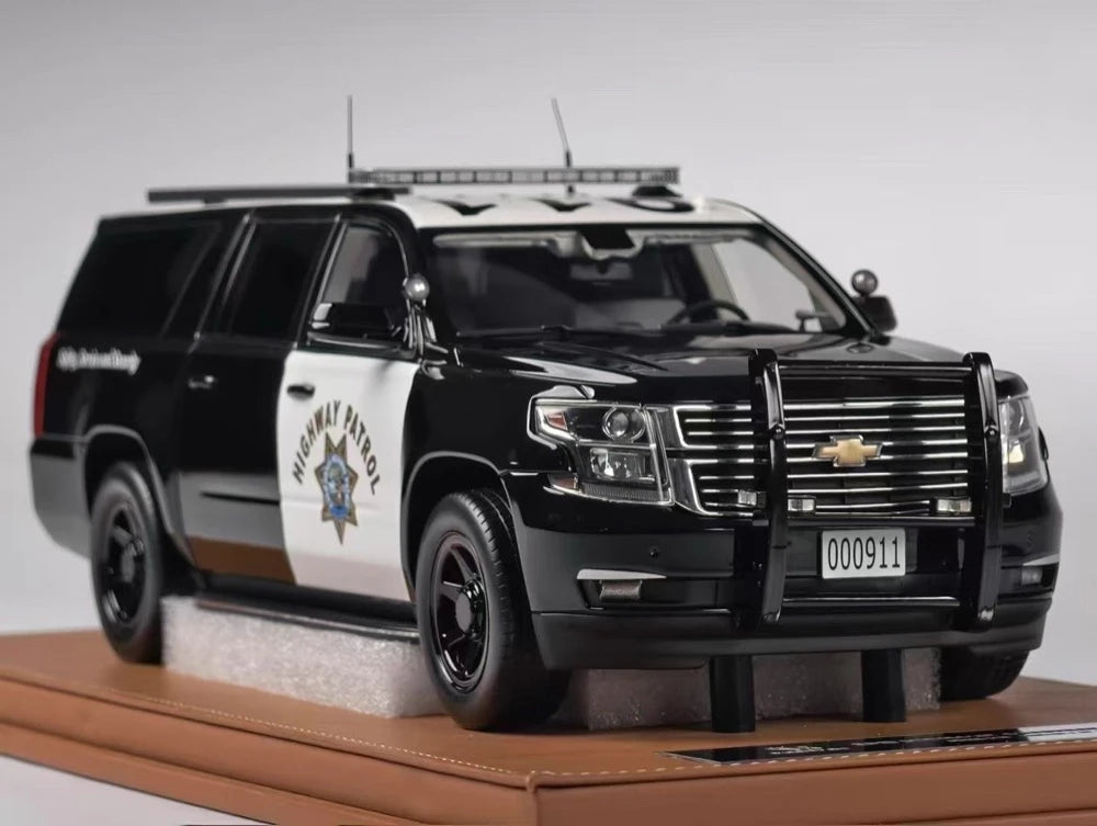 [Vehicle Art] 1:18 Chevrolet 2015 Suburban Highway Patrol modellino di auto resina