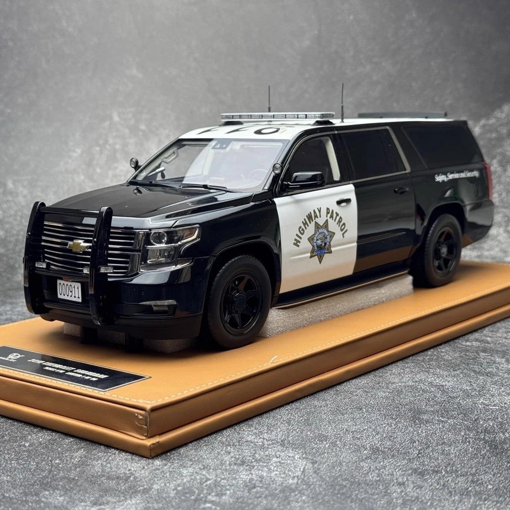 [Vehicle Art] 1:18 Chevrolet 2015 Suburban Highway Patrol Model Car Resin