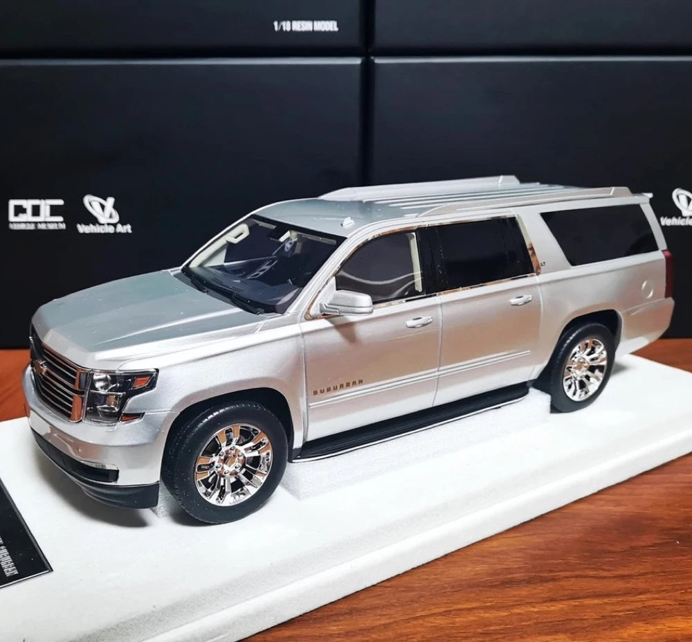 [Vehicle Art] 1:18 Chevrolet 2016 Suburban Silver Model Car Resin