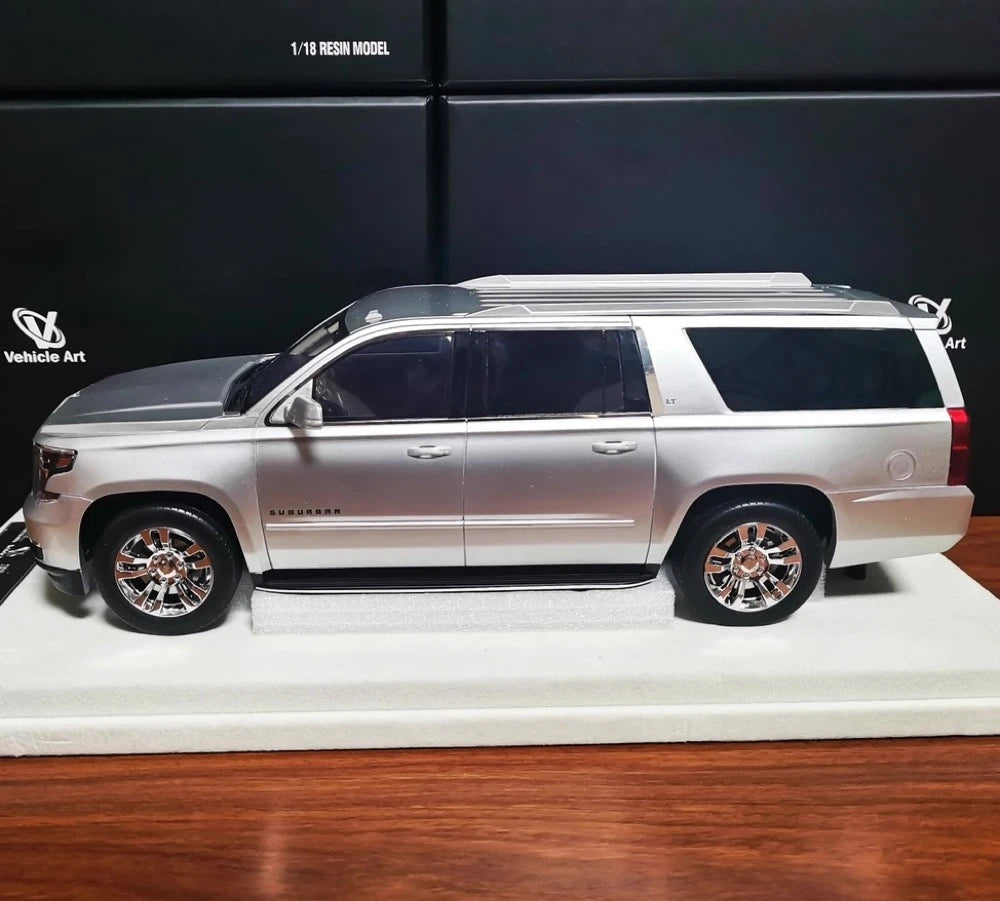 [Vehicle Art] 1:18 Chevrolet 2016 Suburban Silver Model Car Resin
