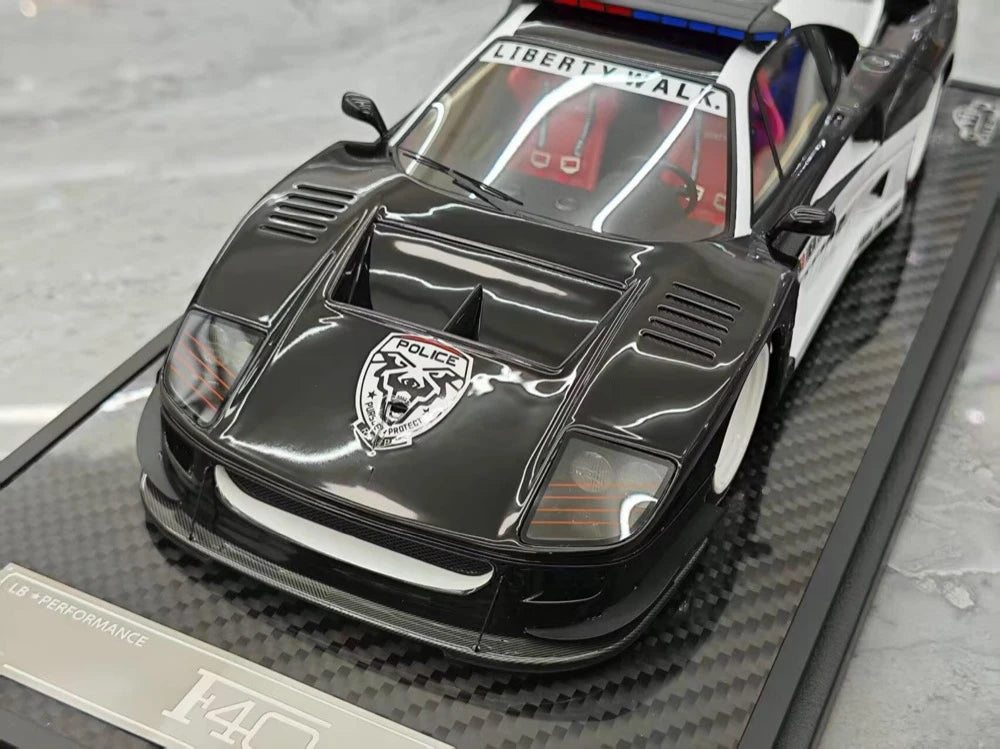 [VIP] 1:18 Ferrari 1987 F40 Liberty Walk Police Model Car Resin