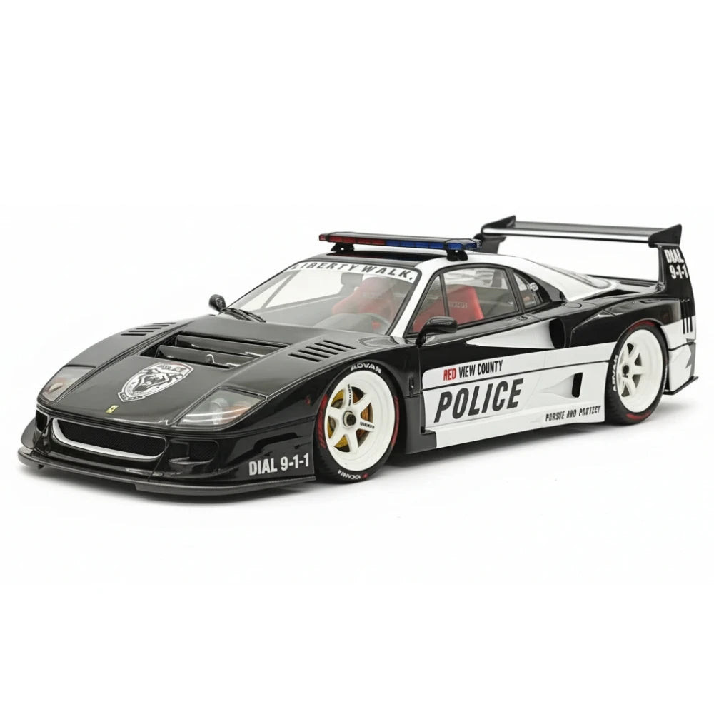 [VIP] 1:18 Ferrari 1987 F40 Liberty Walk Police Model Car Resin
