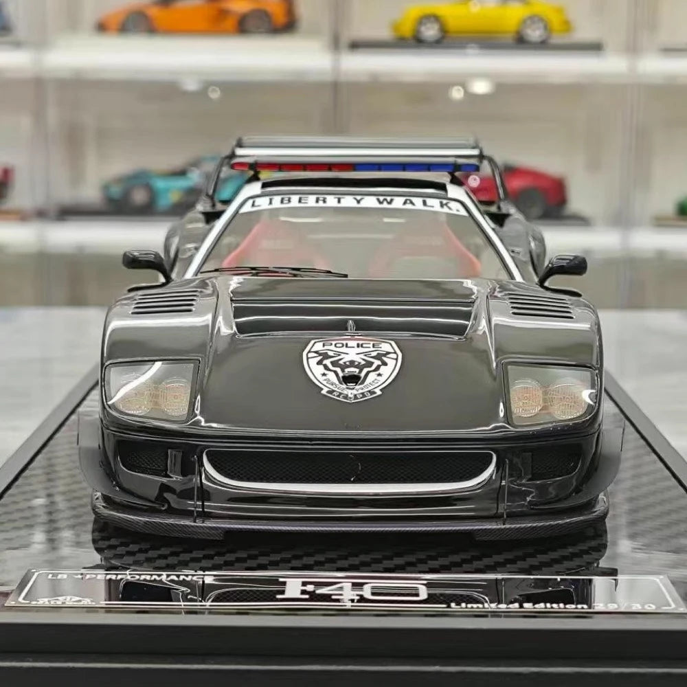 [VIP] 1:18 Ferrari 1987 F40 Liberty Walk Police Model Car Resin
