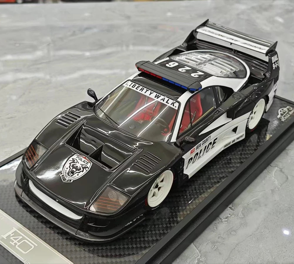 [VIP] 1:18 Ferrari 1987 F40 Liberty Walk Police Model Car Resin