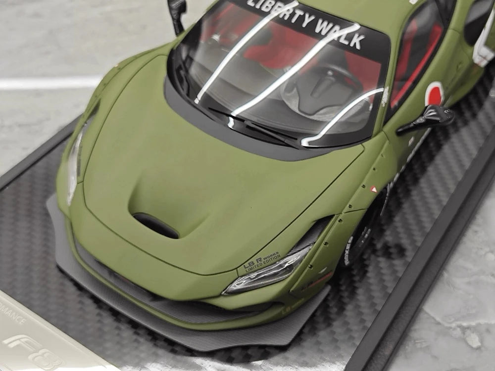 [VIP] 1:18 Ferrari 2020 F8 Tributo Liberty Walk verde modellino di auto resina