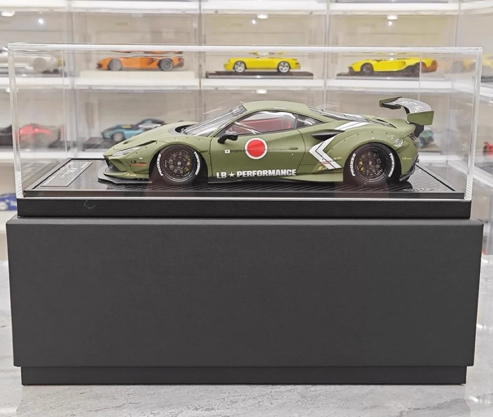 [VIP] 1:18 Ferrari 2020 F8 Tributo Liberty Walk vihreä pienoismalli Hartsi